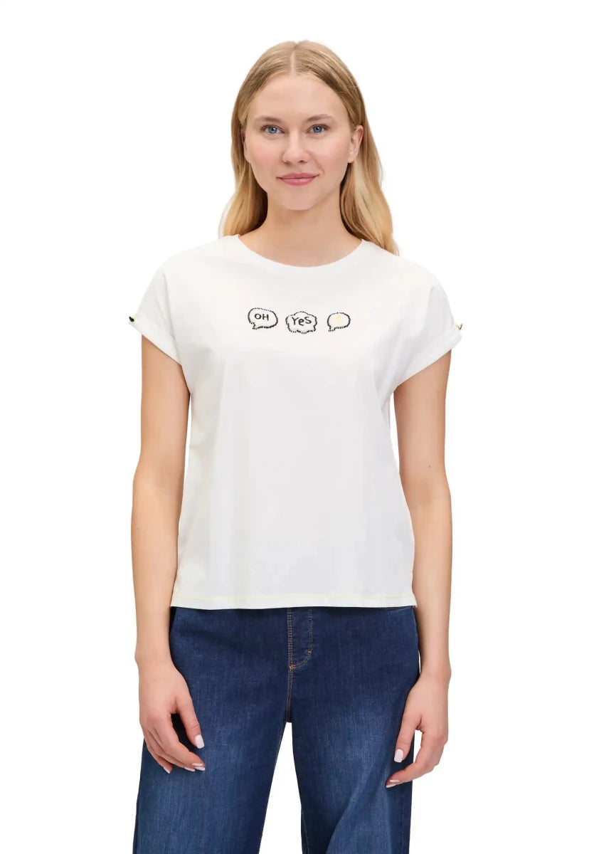 Cartoon T-Shirt Patch in der Farbe Cream
