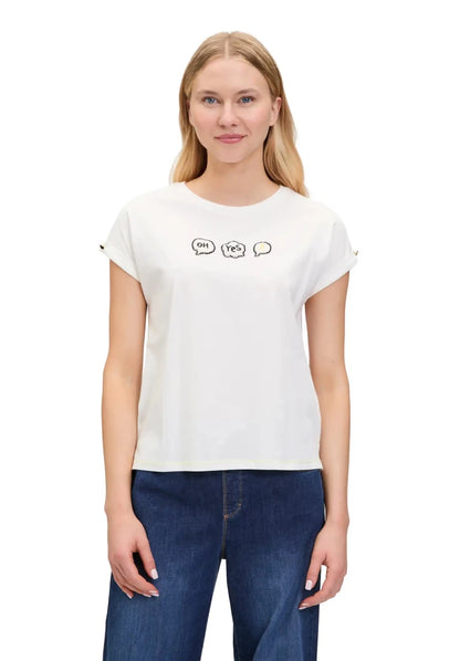 Cartoon T-Shirt Patch in der Farbe Cream
