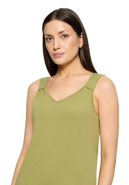 Cartoon Top Kurz TrAEgertop in der Farbe Oliv