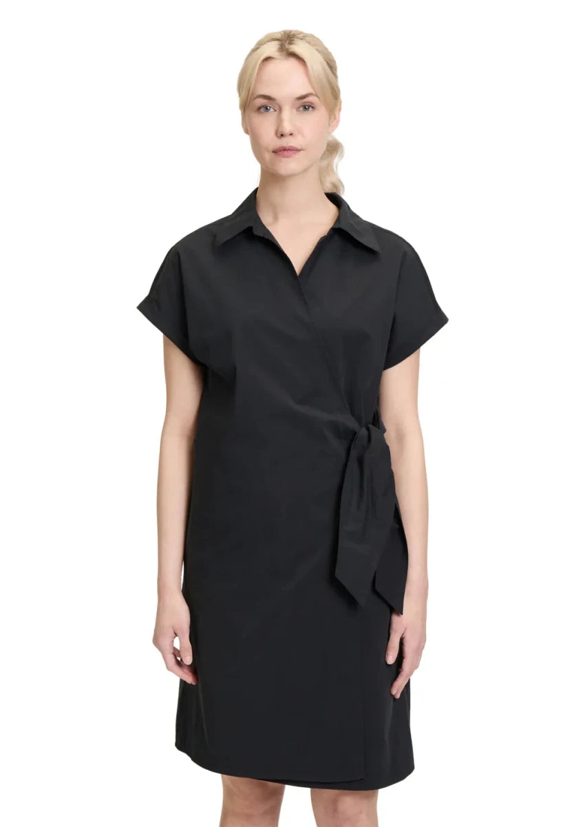 Cartoon Wickelkleid in der Farbe Schwarz