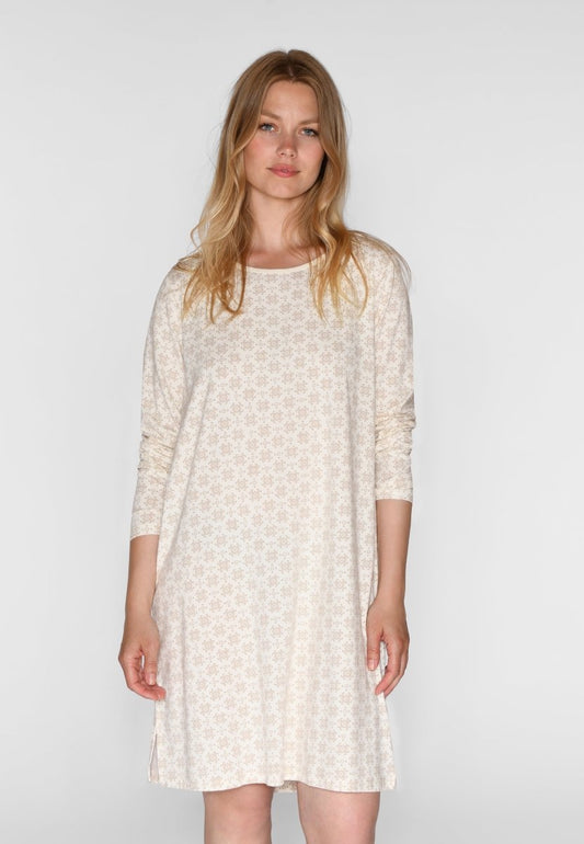 CCDK Bea L/S Dress Cement AOP
