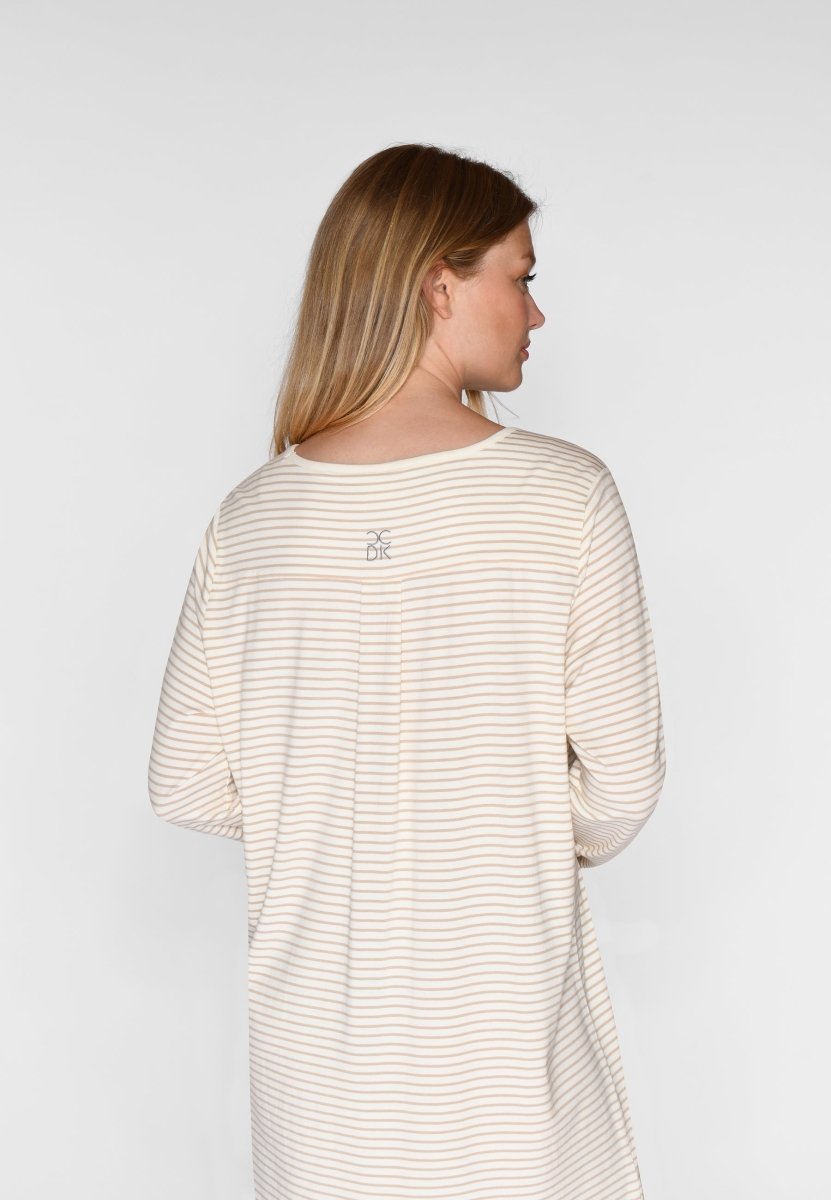 CCDK Bea L/S Dress Cement Stripe