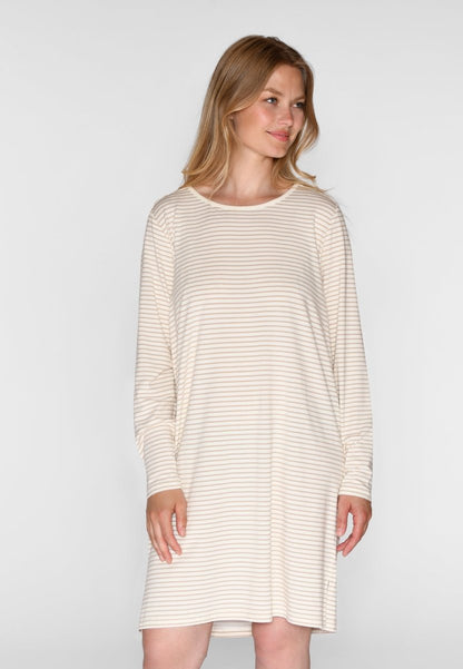 CCDK Bea L/S Dress Cement Stripe