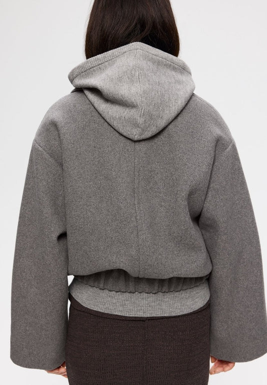 Elvine Damen Wolljacke Nova in Grau meliert