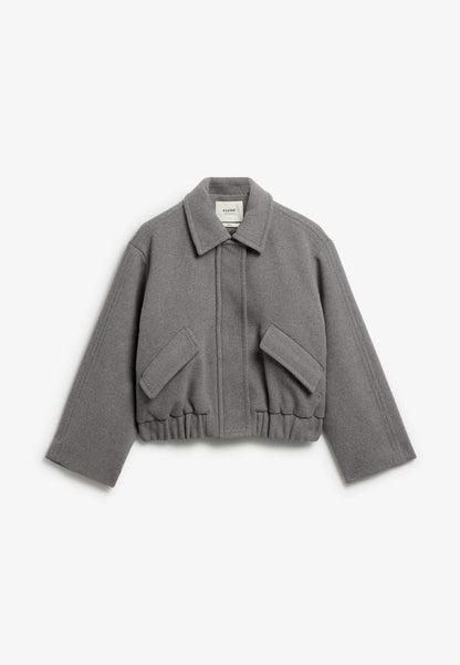 Elvine Damen Wolljacke Nova in Grau meliert