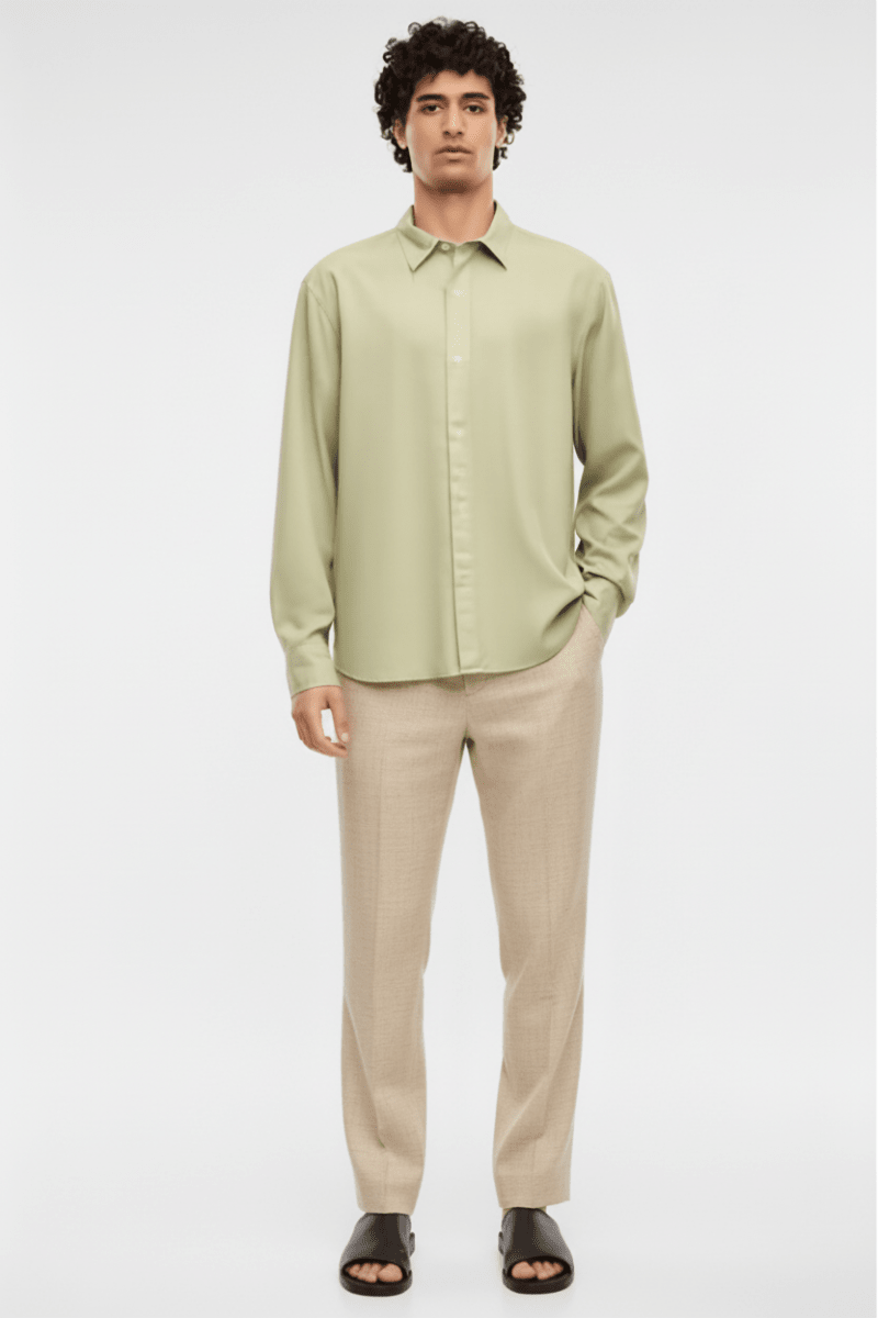 Elvine Hemd OSSIAN in der Farbe SILVER GREEN