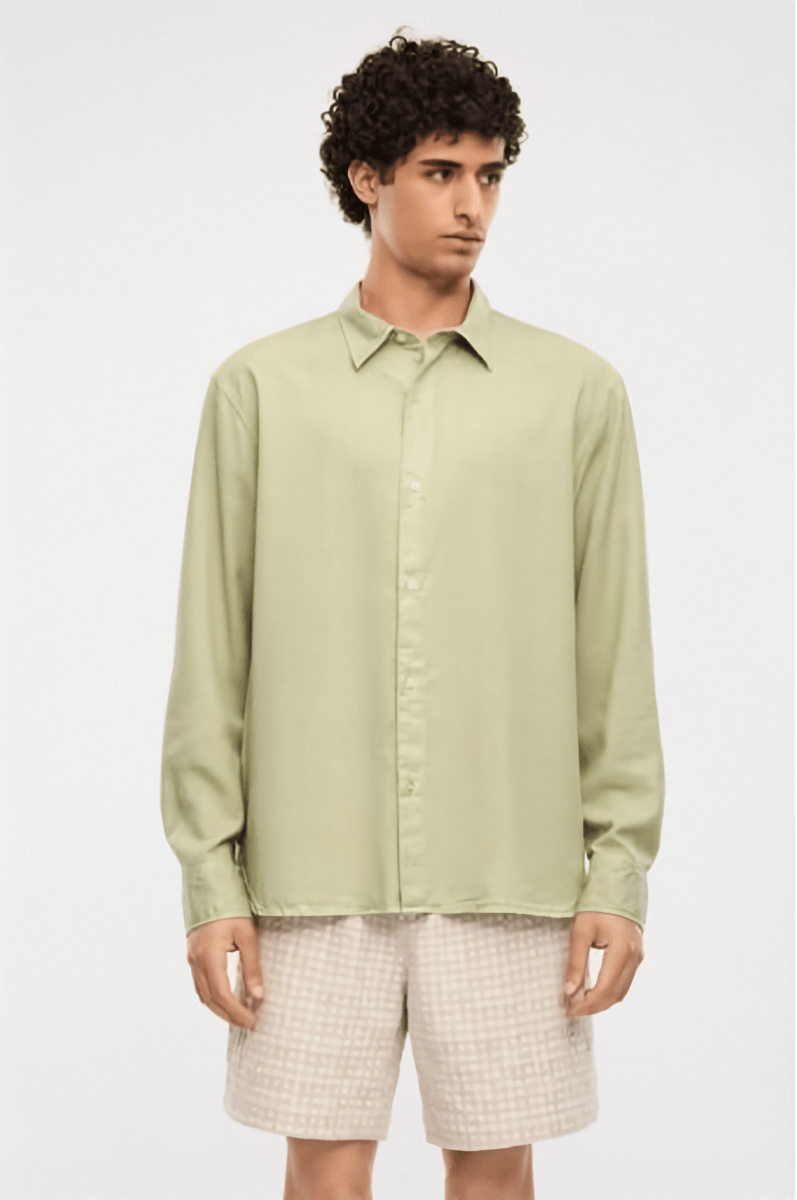 Elvine Hemd OSSIAN in der Farbe SILVER GREEN