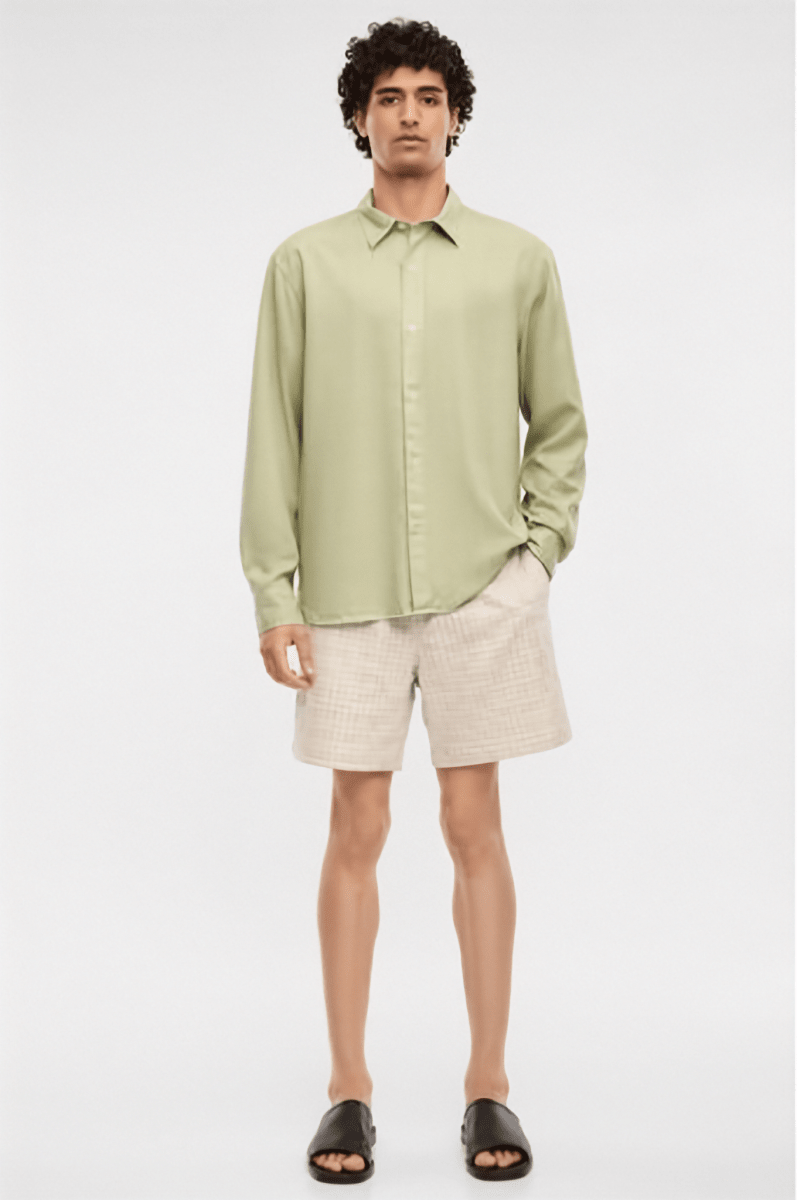 Elvine Hemd OSSIAN in der Farbe SILVER GREEN