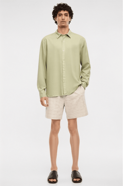 Elvine Hemd OSSIAN in der Farbe SILVER GREEN