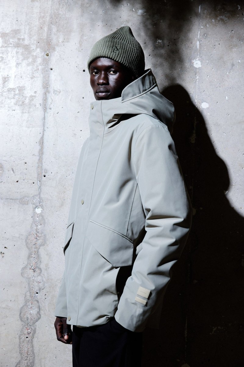 Elvine Herren Jacke Nouha Heavy Oxford 10K in Silbergrün