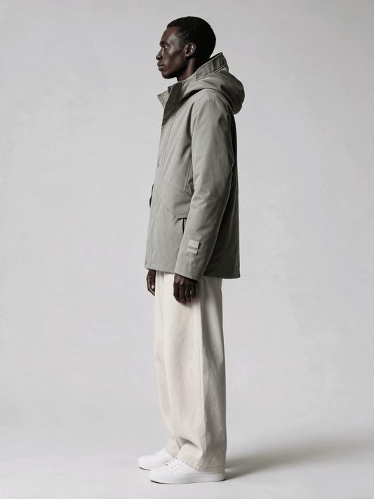 Elvine Herren Jacke Nouha Heavy Oxford 10K in Silbergrün