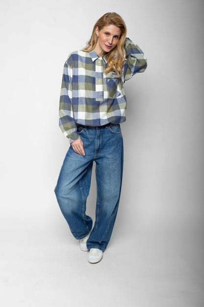 Emily Van Den Bergh Damenbluse in der Farbe denim