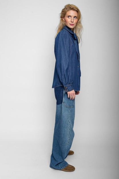 Emily Van Den Bergh Damenbluse in der Farbe Denim