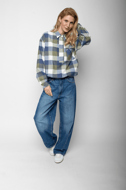 Emily Van Den Bergh Damenbluse in der Farbe denim