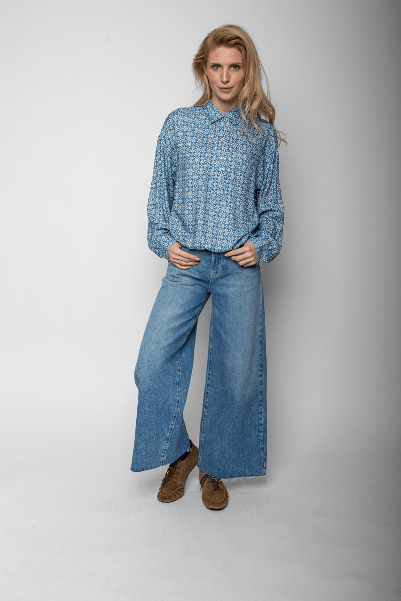 Emily Van Den Bergh Damenbluse in der Farbe light denim