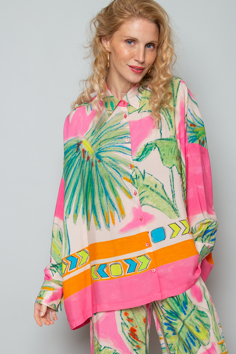 Emily Van Den Bergh Damenbluse in der Farbe multi palms