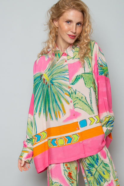 Emily Van Den Bergh Damenbluse in der Farbe multi palms