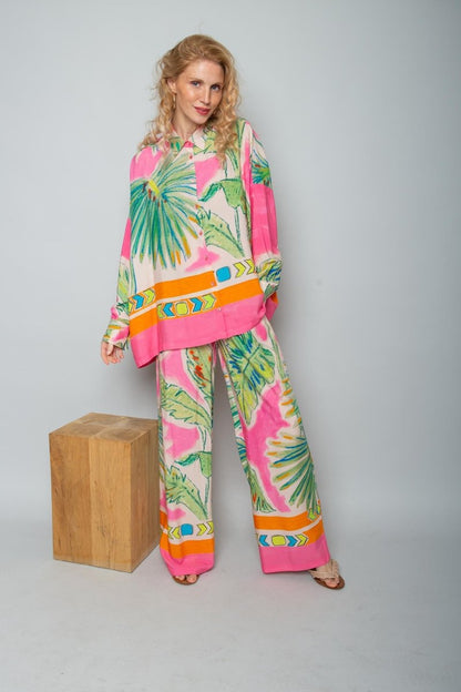 Emily Van Den Bergh Damenbluse in der Farbe multi palms