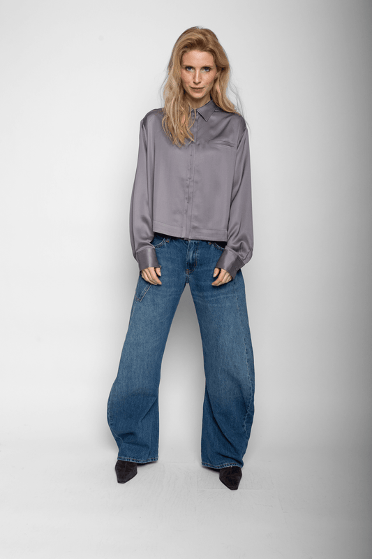 Emily Van Den Bergh Damenbluse in der Farbe Taupe