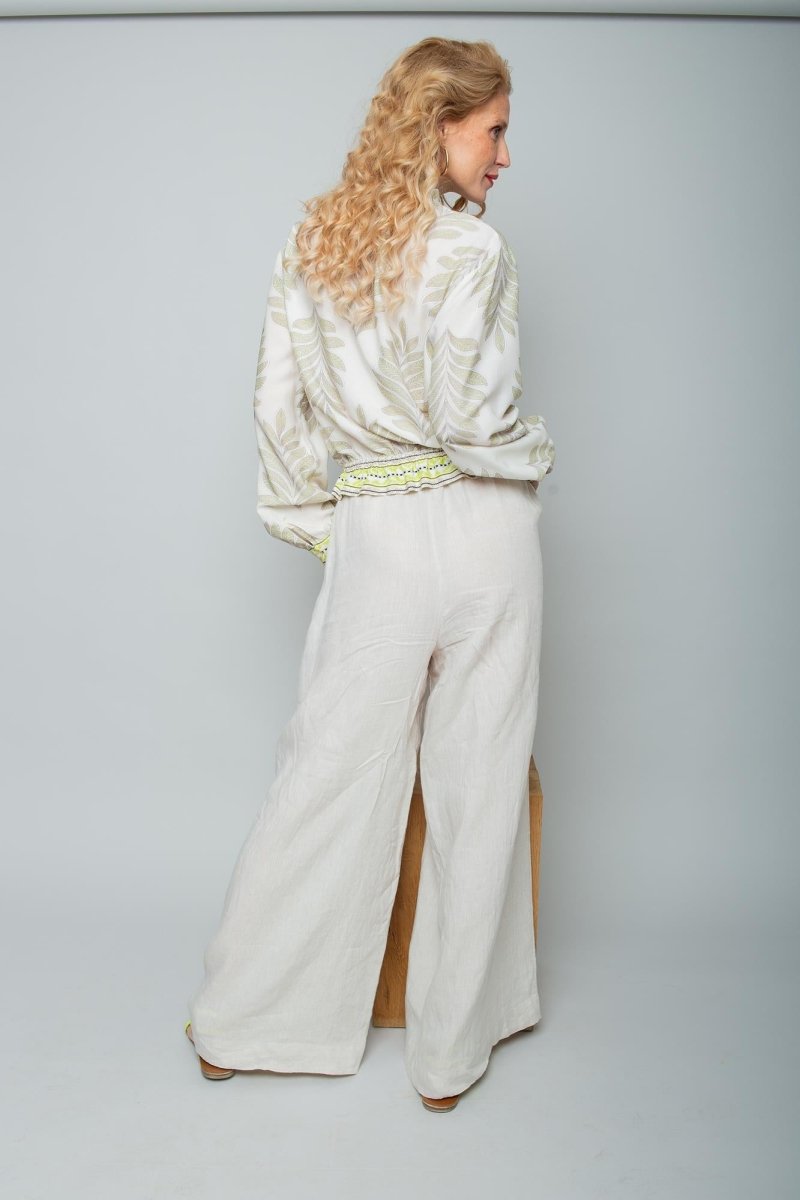 Emily Van Den Bergh Damenbluse in der Farbe taupe lemon