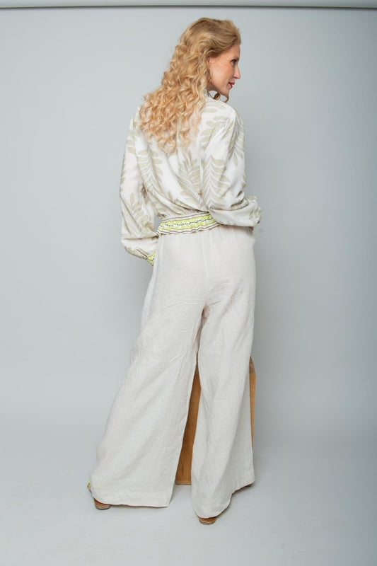 Emily Van Den Bergh Damenbluse in der Farbe taupe lemon