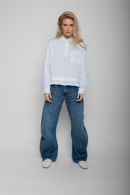 Emily Van Den Bergh Damenbluse in der Farbe white