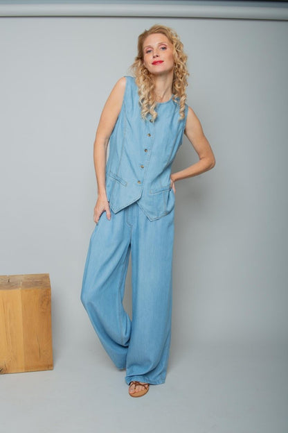 Emily Van Den Bergh Damenhose in der Farbe light denim