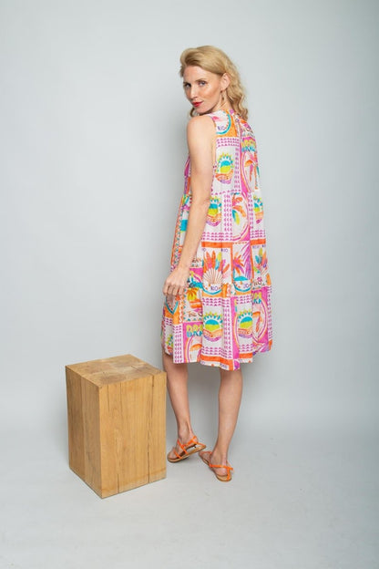 Emily Van Den Bergh Damenkleid in der Farbe multi palm