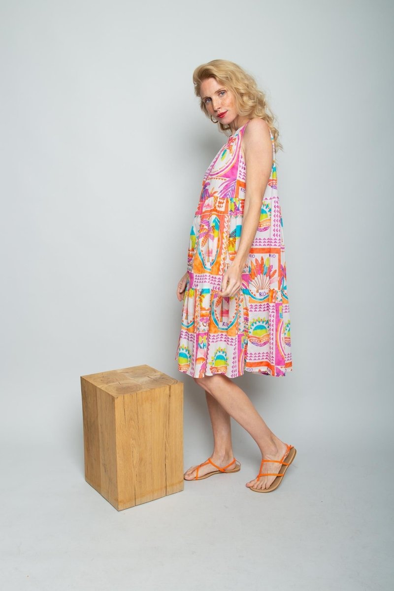Emily Van Den Bergh Damenkleid in der Farbe multi palm