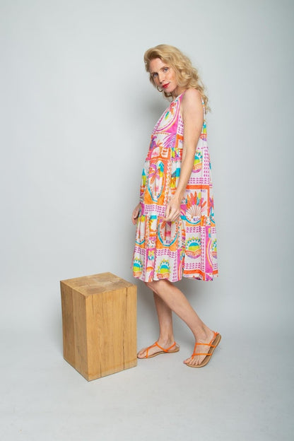 Emily Van Den Bergh Damenkleid in der Farbe multi palm