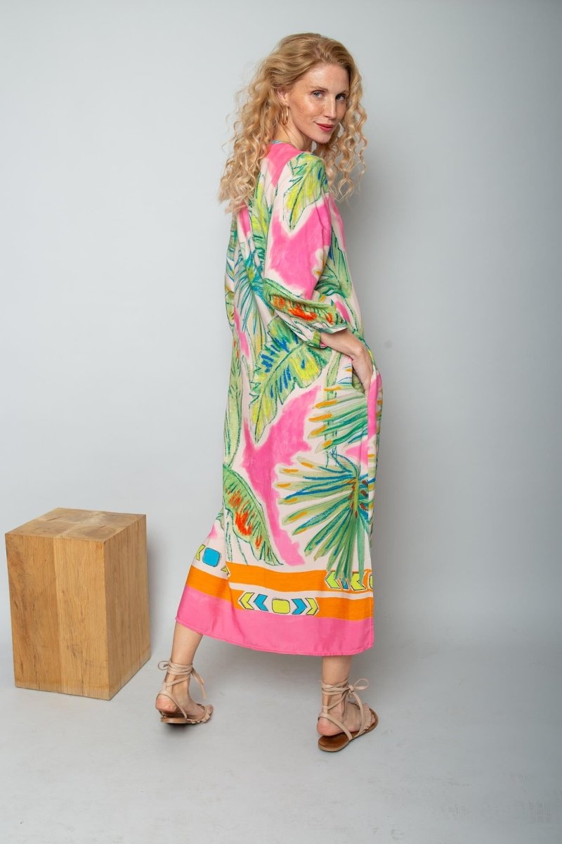 Emily Van Den Bergh Damenkleid in der Farbe multi palms