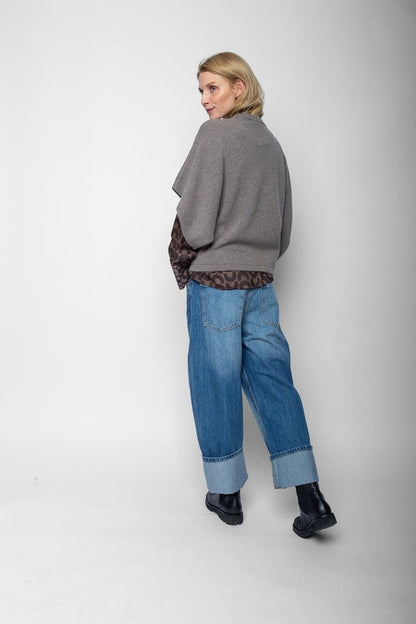 Emily Van Den Bergh Damenstrickpullover in der Farbe Taupe