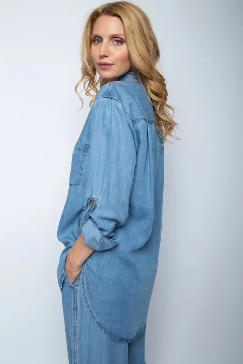 Emily Van Den Bergh Hemdbluse Light Denim