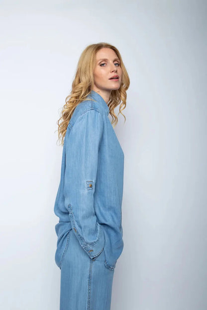 Emily Van Den Bergh Hemdbluse Light Denim