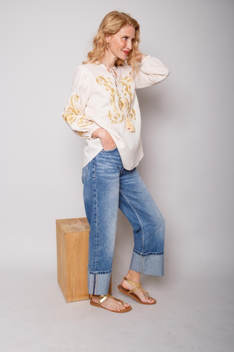 Emily Van Den Bergh Tunika in der Farbe Ecru