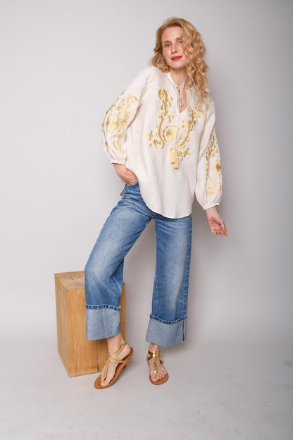 Emily Van Den Bergh Tunika in der Farbe Ecru