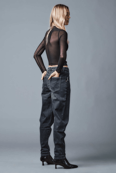 Five Fellas Damenhose Mom-Fit in der Farbe Knight Vibe
