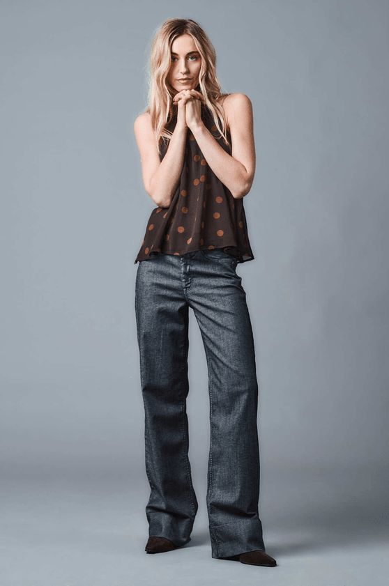 Five Fellas Damenhose Wide-Leg in der Farbe Ink23