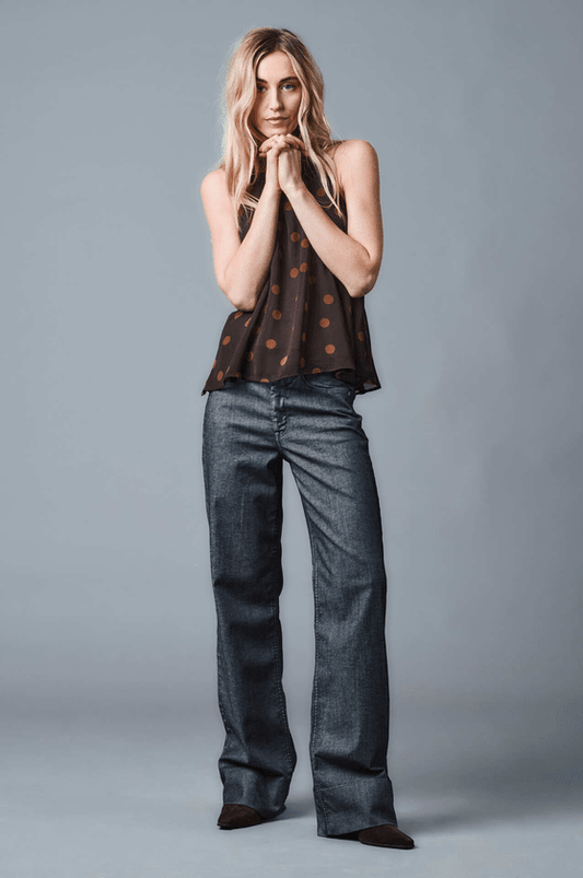 Five Fellas Damenhose Wide-Leg in der Farbe Ink23
