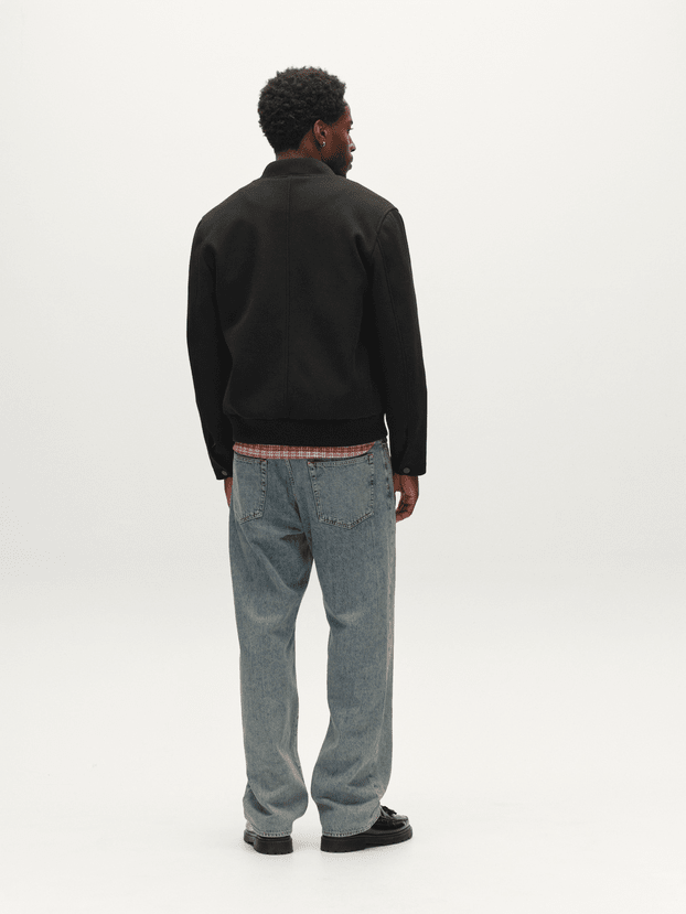 Gabba GABmatheo Plain Bomber Jacket in der Farbe Black