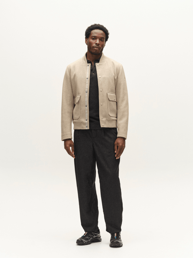 Gabba GABmatheo Plain Bomber Jacket in der Farbe Sand
