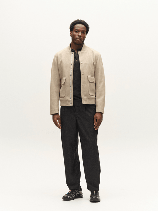 Gabba GABmatheo Plain Bomber Jacket in der Farbe Sand