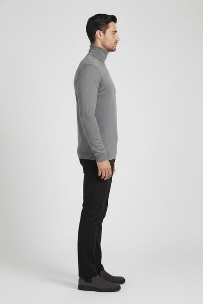 Hannes Roether Pullover La10mento – Merinowolle, Grau