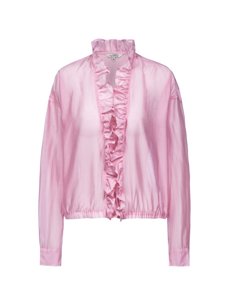 Herrlicher Cathina Polyester Mix Bluse Blush – Langarmbluse Damen