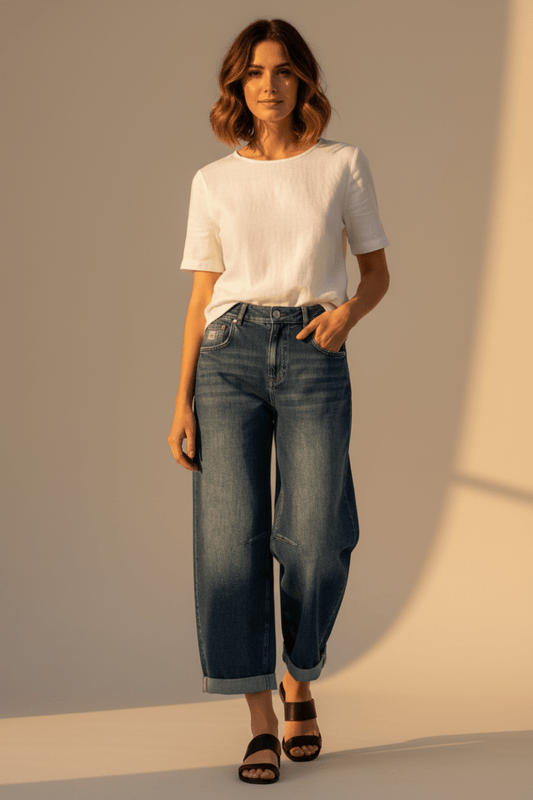 Herrlicher Barrow Denim Stretch Damenhose in Ocean