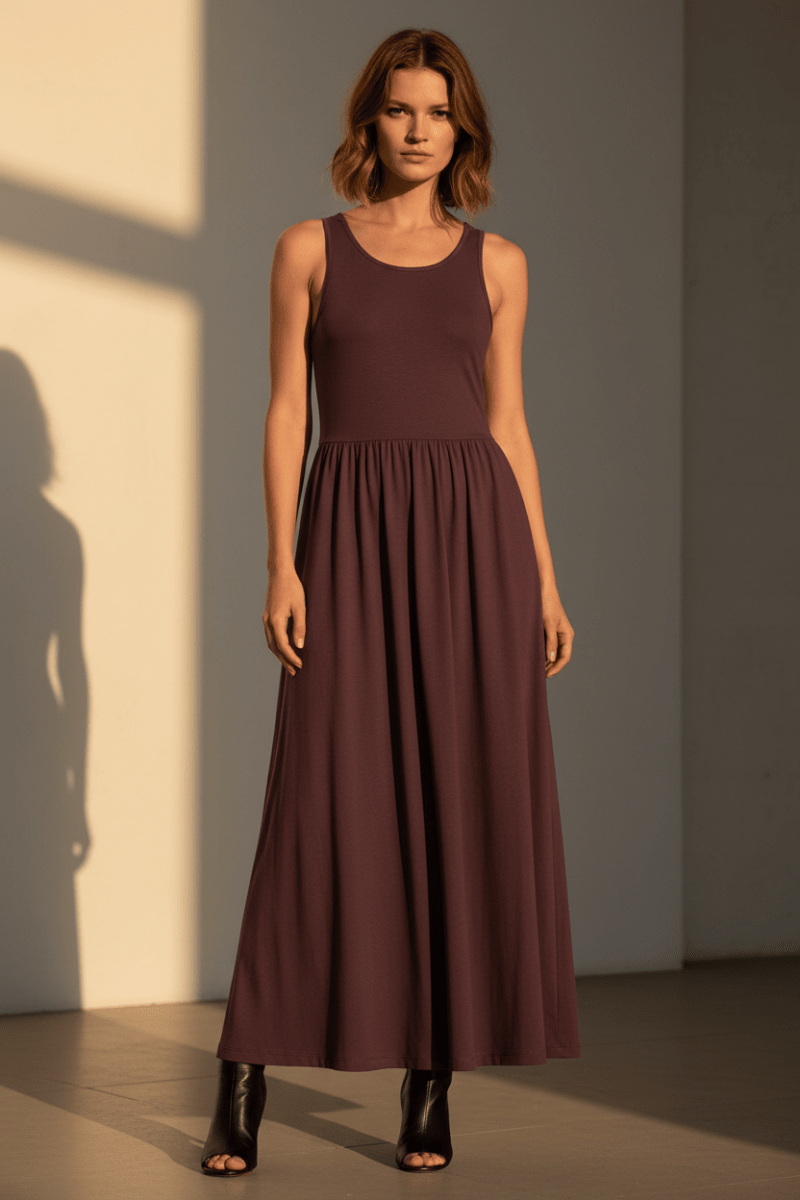 Herrlicher Casita Dress Jersey Kleid für Damen in Wine