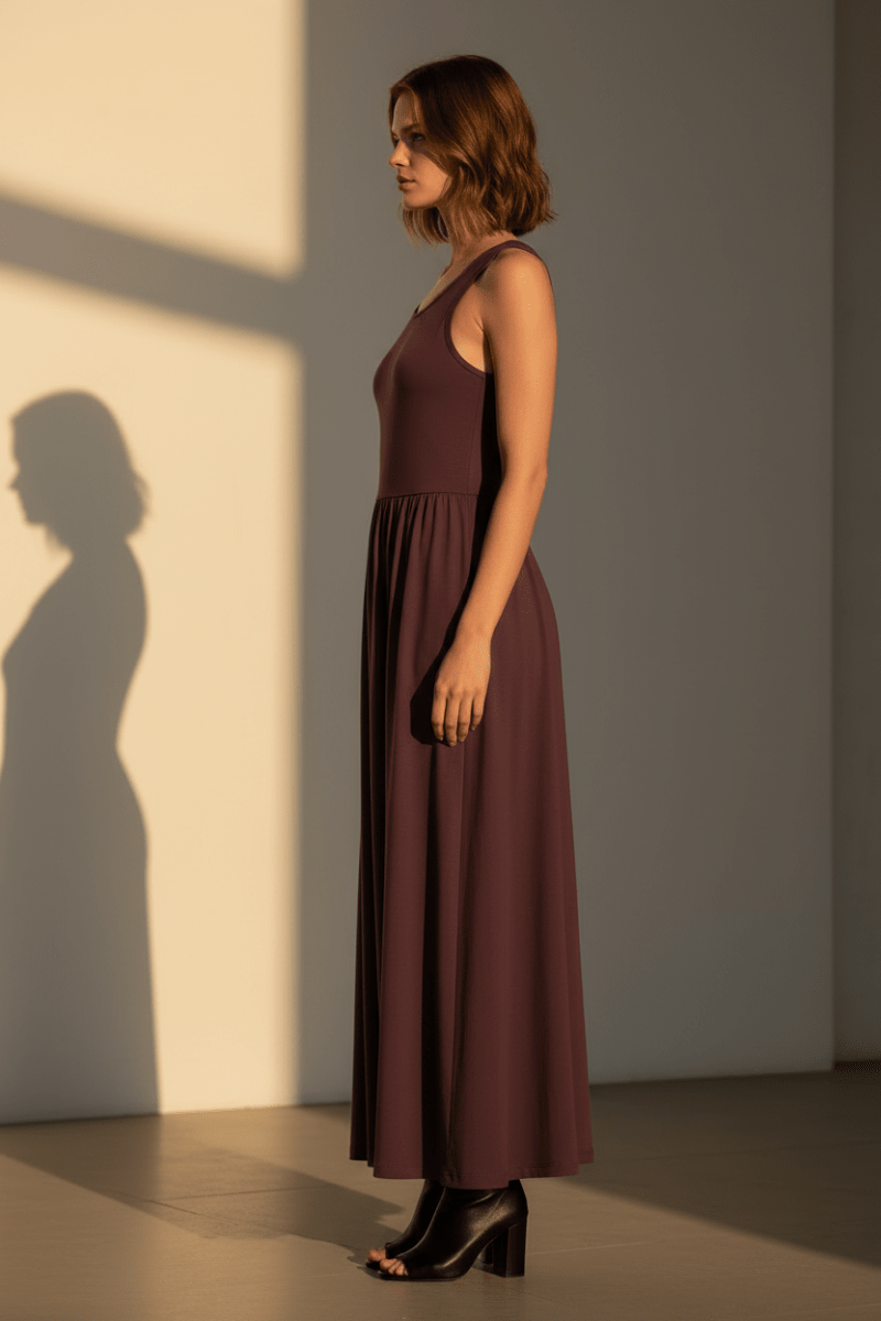 Herrlicher Casita Dress Jersey Kleid für Damen in Wine