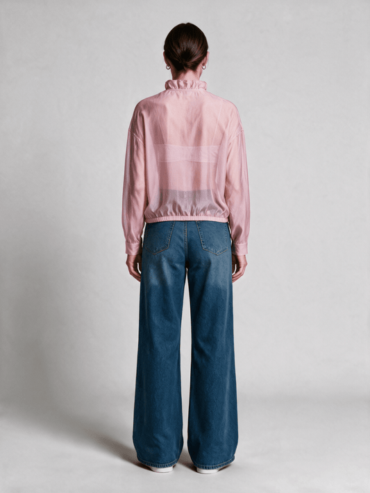 Herrlicher Cathina Polyester Mix Bluse Blush – Langarmbluse Damen
