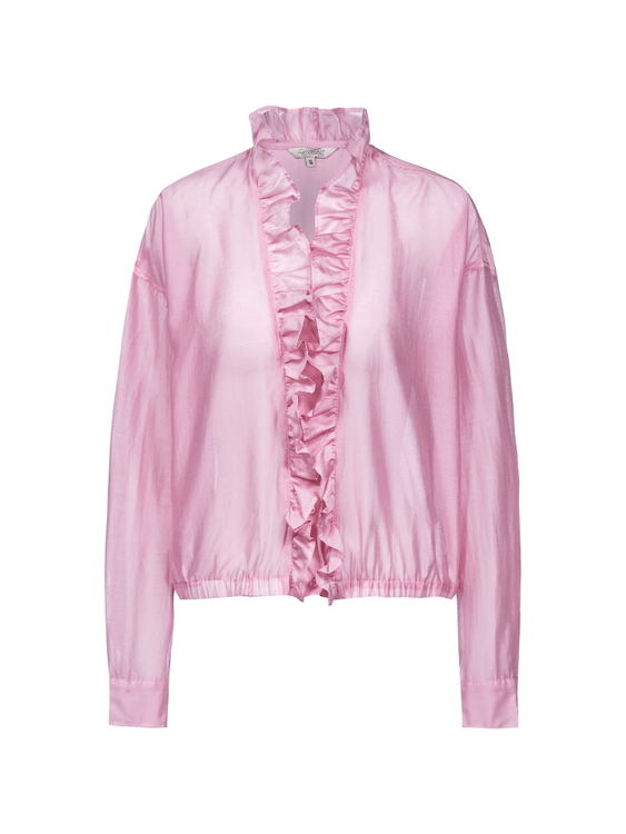 Herrlicher Cathina Polyester Mix Bluse Blush – Langarmbluse Damen