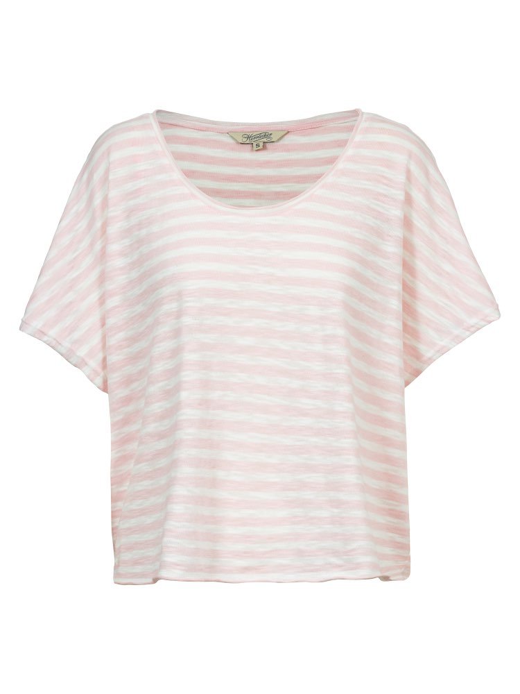 Herrlicher Dolores Jersey Flame Striped Damenshirt in Rosa